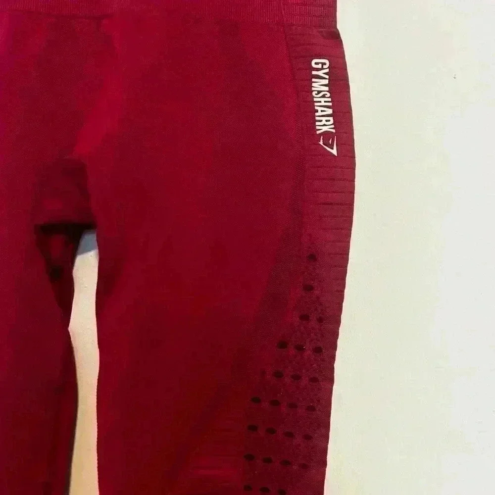 Gymshark Dry Energy Seamless High Rise Leggings In Pink Size XS - Picture 2 of 3